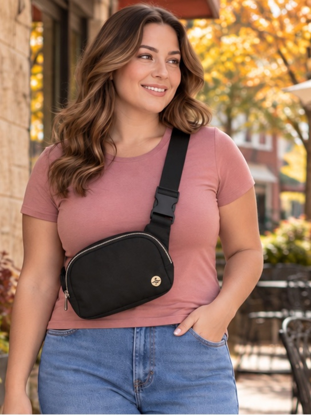 HALARA Black Crossbody Sling Bag
